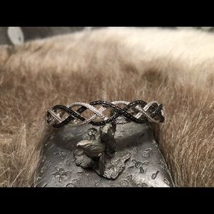 Sterling silver diamond bracelet